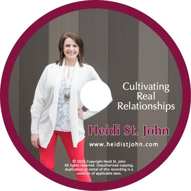 Cultivating Real Relationships - Workshop Recording