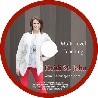 Multi-Level Teaching - Toddlers, Tweens & Teens, Oh My - Workshop Recording